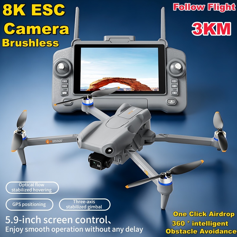 5.9in Touch Screen 3 Axis Gimb - Drone Camera 4K review and price